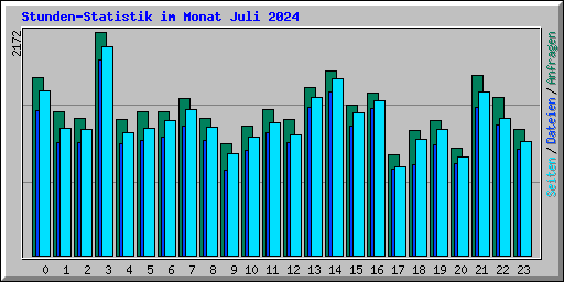 Stunden-Statistik im Monat Juli 2024