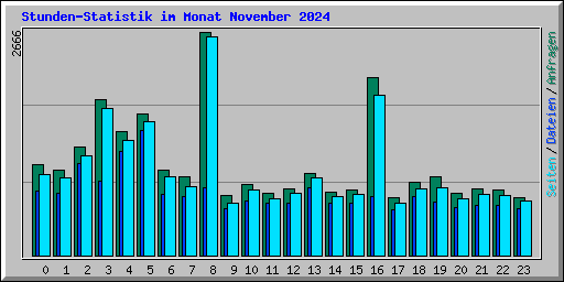 Stunden-Statistik im Monat November 2024