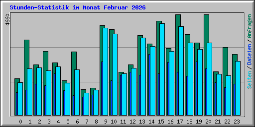 Stunden-Statistik im Monat Februar 2026