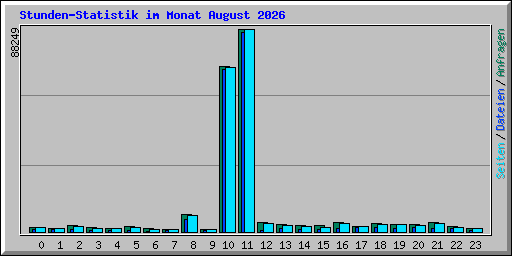 Stunden-Statistik im Monat August 2026